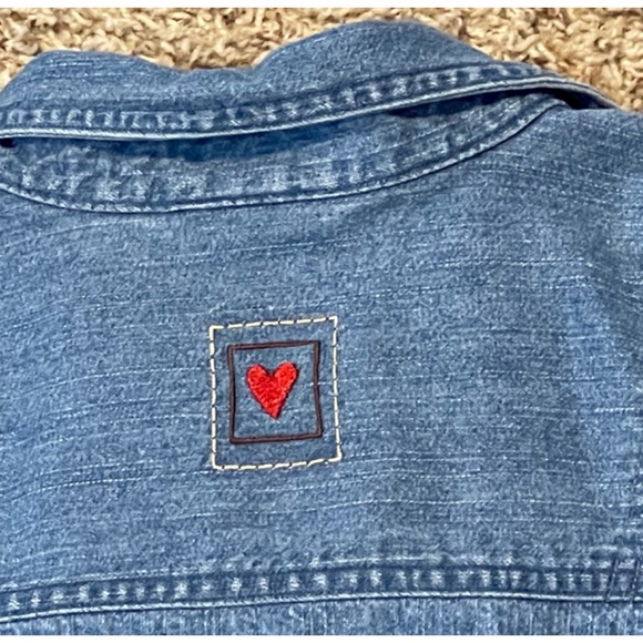 Christopher & Banks Denim Button Down Shirt - Picture 7 of 8